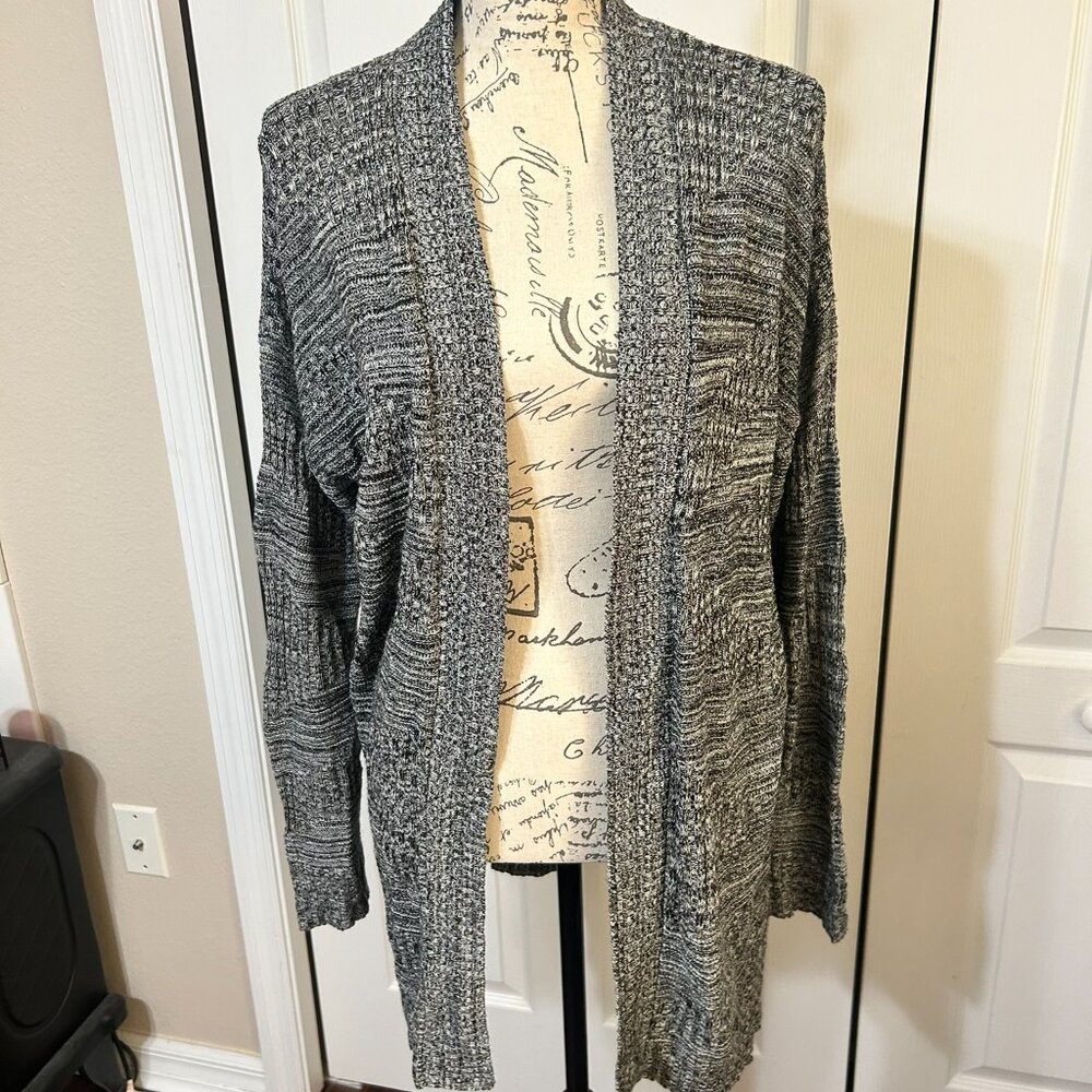 Apt 9 Long Cardigan black/white size Large